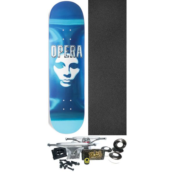 Opera Skateboards Mask Logo Skateboard Deck - 8.5" x 32.125" - Complete Skateboard Bundle